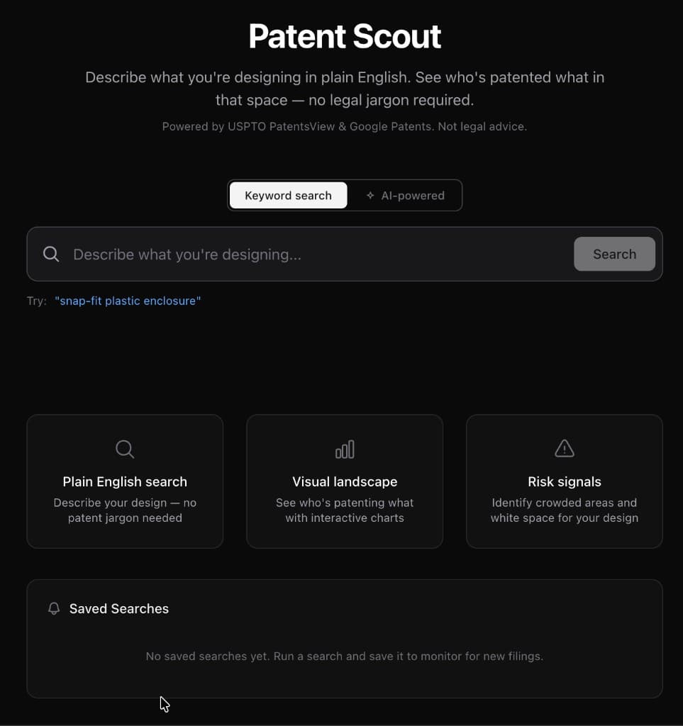 Patent Scout screenshot